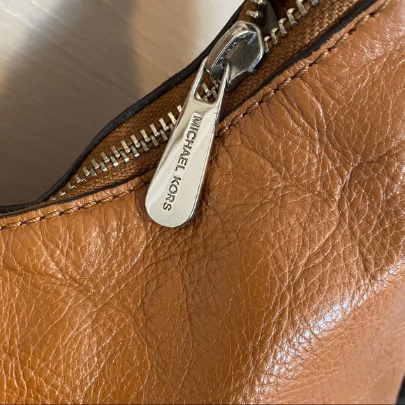 Michael Kors Leather Crossbody Satchel - Picture 9 of 14